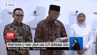 Penetapan 27 Hari Libur dan Cuti Bersama 2024 [upl. by Eevets]