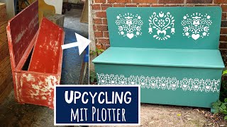 Upcycling  Schablonen selber machen mit Plotter  Möbel schablonieren [upl. by Aekim545]