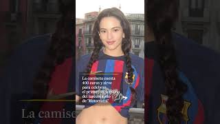 El Barcelona presenta una camiseta en colaboración con Rosalía y su Motomami [upl. by Mia409]