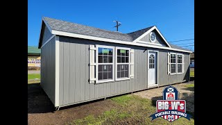 16X36 Derksen Custom Side Utility at Big Ws Portable Buildings in Lafayette Louisiana [upl. by Ecnadnak]