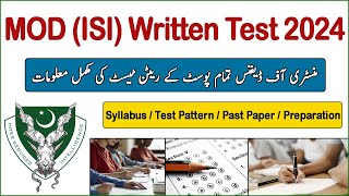 ISI MOD Written Test For All Posts ISI Written Test For Sub Inspector ASI UDC ISI Syllabus 2024 [upl. by Knight]