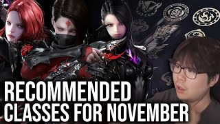 LOST ARK Recommended Classes for Nov 2023 out of latest reworked amp new classes in KR [upl. by Eisac]