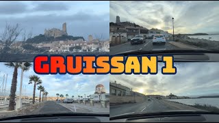 TOUR A GRUISSAN PART1 PORT PLAGE VIEUX GRUISSAN RIVE GAUCHE [upl. by Ardnuhsor]