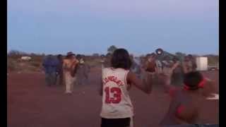 Aboriginal Initiation Ceremonies in the Pilbara Part 11b Throwing the bark [upl. by Kcirej6]