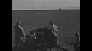 French troops shoot an Italian Autoblindo 41 armored car with a German Pak 40 antitank gun [upl. by Harlene94]