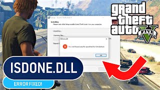 ISDONEDLL Error Fixed  How To Fix ISDONEDLL Error While Installing GTA 5  100 Working [upl. by Eelitan]