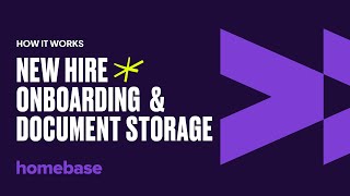 New hire onboarding amp document storage  Homebase [upl. by Sivet]