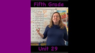 180 Days of Spelling and Word Study Grade 5 Unit 29 Derivational Suffix OUS [upl. by Nevarc]