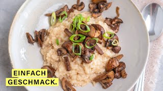 So machst du ein cremiges Risotto mit Champignons 😊 [upl. by Repinuj]