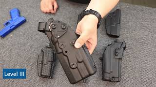 Safariland® Holsters  Levels of Retention 101 Level I  Level IV [upl. by Naujit]