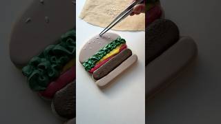 Royal icing recipe linked in my bio🍔 cheeseburger cookiedecorating oddlysatisfying asmr [upl. by Nosmoht581]