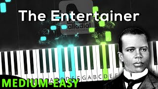 The Entertainer  Scott Joplin  MEDIUMEASY Piano Tutorial [upl. by Merideth497]