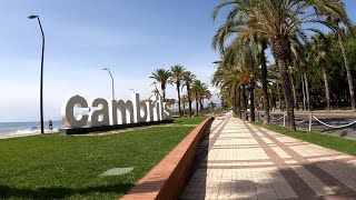 45 minute Indoor Cycling Fat Burning Workout Cambrils Beach Spain Strava 4K Video [upl. by Dnalerb]