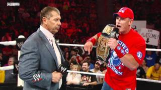 Raw John Cena pleads with Mr McMahon to reinstate CM Punk [upl. by Berlyn837]