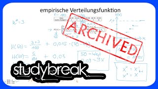 ARCHIVIERT Empirische Verteilungsfunktion  Deskriptive Statistik [upl. by Odnesor]