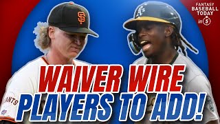 7 WAIVER WIRE ADDS amp Injury Updates From The Weekend  Fantasy Baseball Advice [upl. by Hellene]