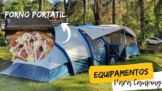 EQUIPAMENTOS PARA CAMPING  FORNO PORTÁTIL [upl. by Harrod]