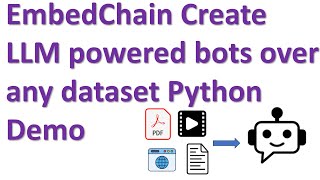 embedChain Create LLM powered bots over any dataset Python Demo Tesla Neurallink Chatbot Example [upl. by Dray]