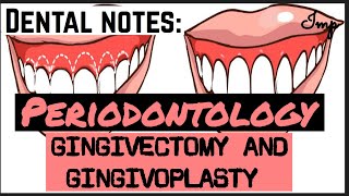 GINGIVECTOMY AND GINGIVOPLASTY II PERIODONTOLOGY [upl. by Ayres]