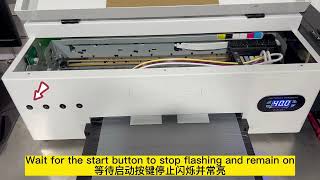 How to cancel the printing task when paper light get red of ACHI A3 Roll DTF Printer dtfprinter [upl. by Attennod]