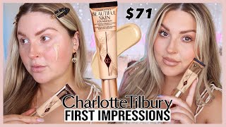 charlotte tilbury BEAUTIFUL SKIN ✨ foundation first impression 🕒 12hr wear test [upl. by Nigen465]