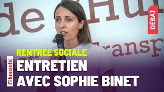 Rentrée sociale  entretien avec Sophie Binet secrétaire générale de la CGT Fête de lHumanité 2023 [upl. by Ennovyhc]