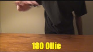 Learn How To 180 Ollie On A Fingerboard [upl. by Tallu]