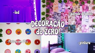 DECORANDO MEU QUARTO ESTILO AESTHETICINDIE DO ZERO  decoração simples gastando pouco [upl. by Ahsiekyt]