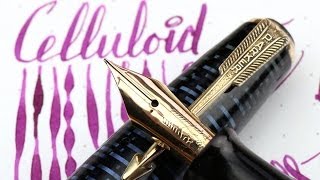 Vintage Parker Vacumatic in Blue Celluloid  Flexible Nib [upl. by Annat]