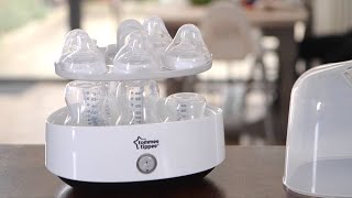 How to sterilize baby bottles  How to descale sterilizer  Tommee Tippee Electric Steam Steriliser [upl. by Couchman]