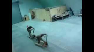 Pallet Jack Race and Accident [upl. by Kussell]