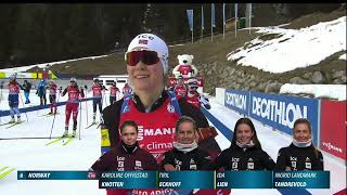 AntholzAnterselva Womens Relay  202122 Biathlon World Cup [upl. by Snoddy]