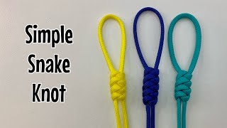 How to tie a snake knot  paracord lanyard keychain bracelet 🪢 [upl. by Yekcin712]