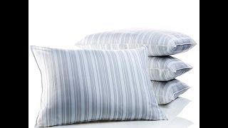 Concierge Collection 4pack Striped Microfiber Bed Pillows [upl. by Yrrehs]