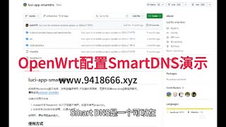 OpenWrt配置SmartDNS演示 [upl. by Nordin]