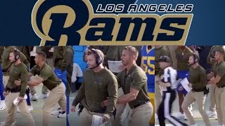 LA Rams assistant makes sure Head Coach doesnt run into officials Sean McVay vs Referee [upl. by Odlaniger436]