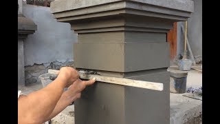 Awesome Sand And Cement  How to Build Creative For Column Correctly [upl. by Geanine]