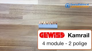 Gewiss Groepenkast Kamrail  Hoe ziet 4 module 2 polige Kamrail er uit [upl. by Zamir]