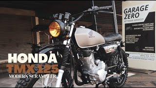 PROJECT KOM  BRAND NEW HONDA TMX 125  MODERN SCRAMBLER  MINIMAL BUILD  FRESH PA GALING CASA [upl. by Haimerej]