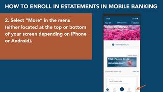 How to enroll in eStatements in mobile banking [upl. by Barbur]