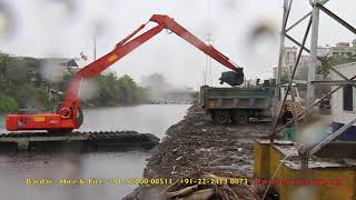 Bardai PLC INDIA Amphibious Excavator UNDER WATER  on hire [upl. by Ddej]