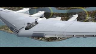 FS2004  Northrop XB35 quotThe Flying Wingquot [upl. by Oecam]