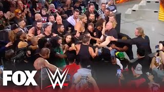 Triple H breaks up Brock Lesnar and Bobby Lashley’s brawl on Monday Night Raw  WWE on FOX [upl. by Rickard]