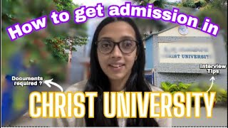 CHRIST UNIVERSITY 2024  Admission process Entrance test InterviewMicro presenation and much more [upl. by Grim]