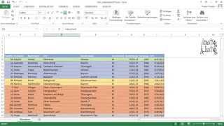 Excel 2013 Datenanalyse Tutorial Nach Farben sortieren video2braincom [upl. by Annez905]