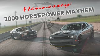 2000 HORSEPOWER Dodge Hellcat Mayhem  H1000 Charger and Challenger by Hennessey [upl. by Akiraa]