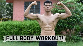 Beginner Full Body Workout Routine in Hindi  Calisthenics [upl. by Acinomal640]