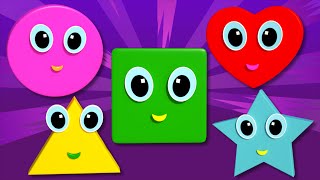 Shapes Song  Songs For Children And Kids  Learn Shapes With Colors [upl. by Siegel]