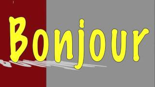 Learning french for children  song Bonjour et merci [upl. by Tammy176]