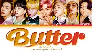 BTS Butter Lyrics Color Coded Lyrics [upl. by Ahsaf]